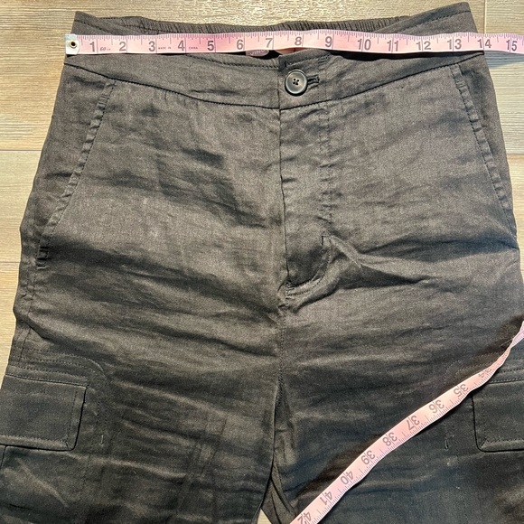 VINCE Black Linen blend Pants- Small - Picture 5 of 13